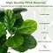51'' Faux Fiddle Leaf Fig Tree Set of 2 Potted Artificial Plants for Living Room Bedroom Office